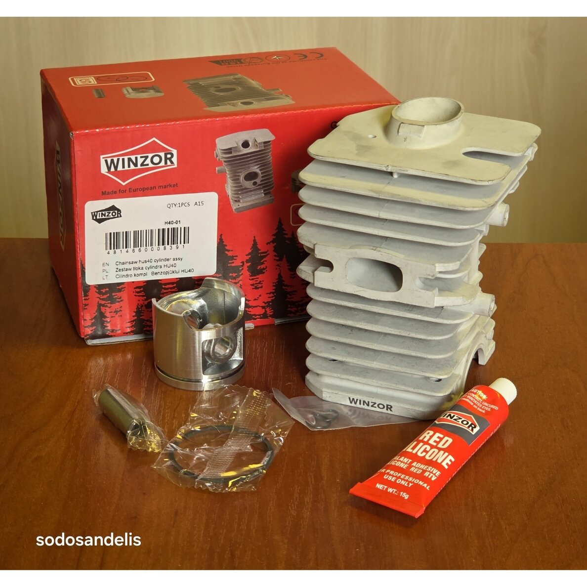 Cilindra komplekts 40mm Husqvarna 40, 45, 49 Jonsered 2041, 2045, 2050 1