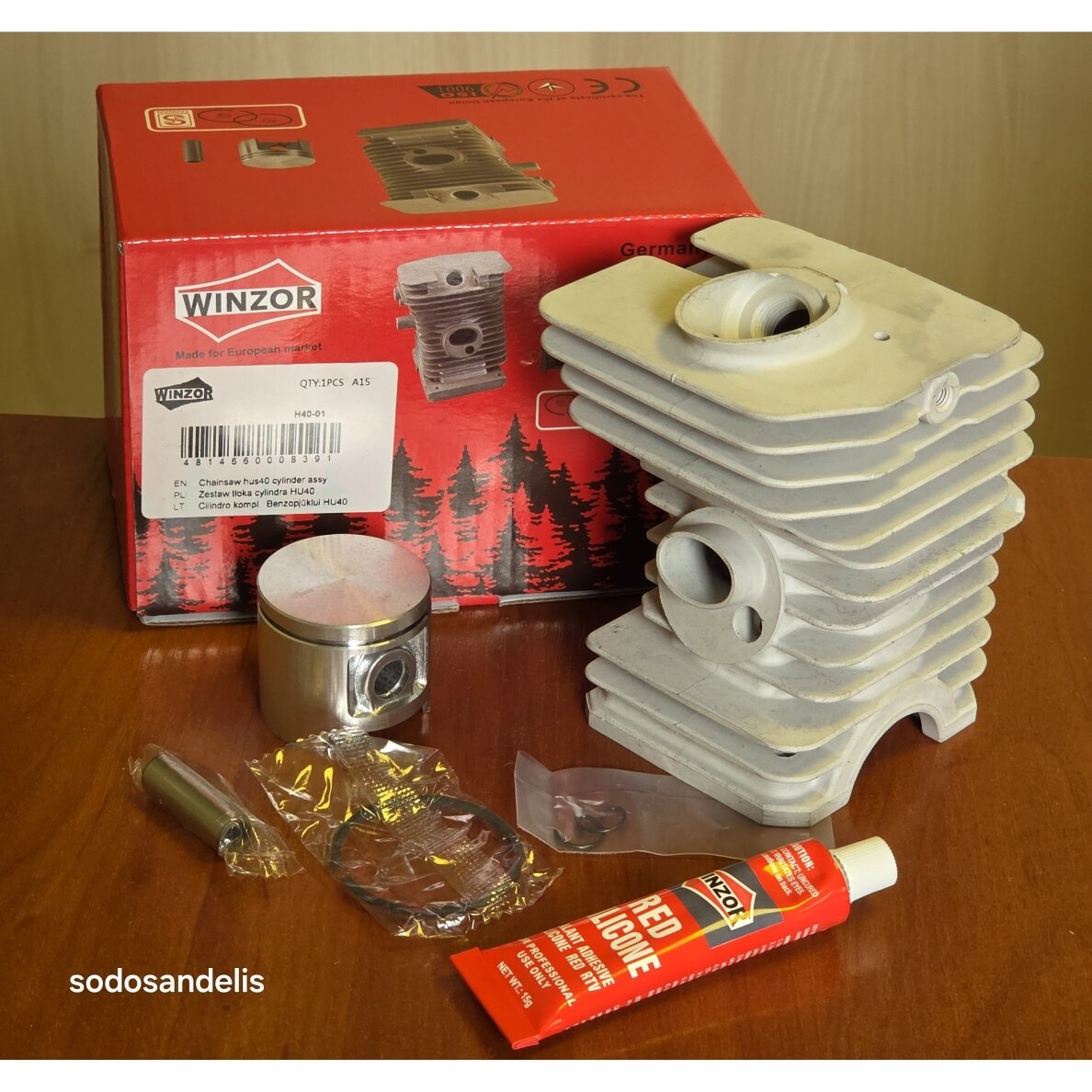 Cilindra komplekts 40mm Husqvarna 40, 45, 49 Jonsered 2041, 2045, 2050