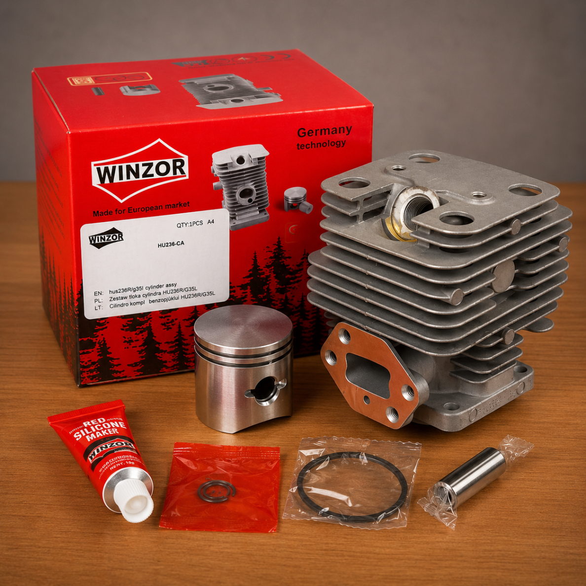 Cilindro komplektas Husqvarna 236R 532RBS RedMax BC3410 BK3410 #512272201 Cilindro komplektas Husqvarna 236R 532RBS RedMax BC3410 BK3410 #512272201