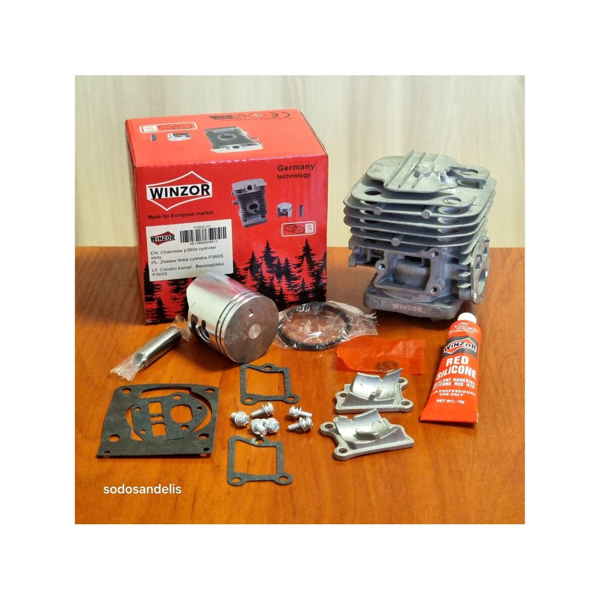 Cilindro komplektas skirtas Husqvarna 125 Partner 340S 350S 360S 582630003 583838201 Cilindro komplektas skirtas Husqvarna 125 Partner 340S 350S 360S 582630003 583838201