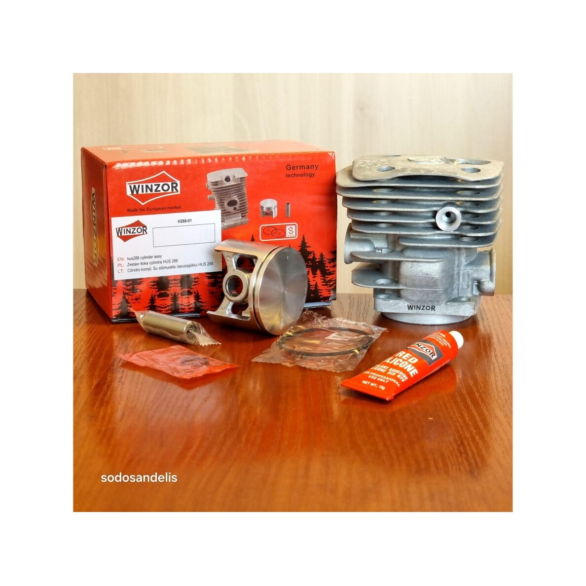 Cilindra komplekts paredzēts Husqvarna 281 288 288EPA 288XP motorzāģiem NIKASIL kods:503907471 544223102 Cilindra komplekts paredzēts Husqvarna 281 288 288EPA 288XP motorzāģiem NIKASIL kods:503907471 544223102
