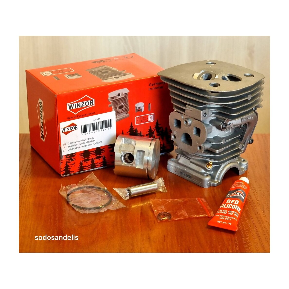 Cilindro komplektas skirtas Husqvarna 455 460 Jonsered 2255 pjūklams 47mm Cilindro komplektas skirtas Husqvarna 455 460 Jonsered 2255 pjūklams 47mm