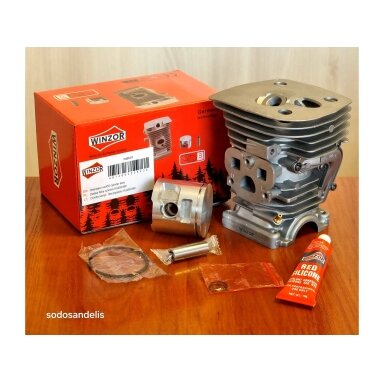 Cilindro komplektas skirtas Husqvarna 455 460 Jonsered 2255 pjūklams 47mm