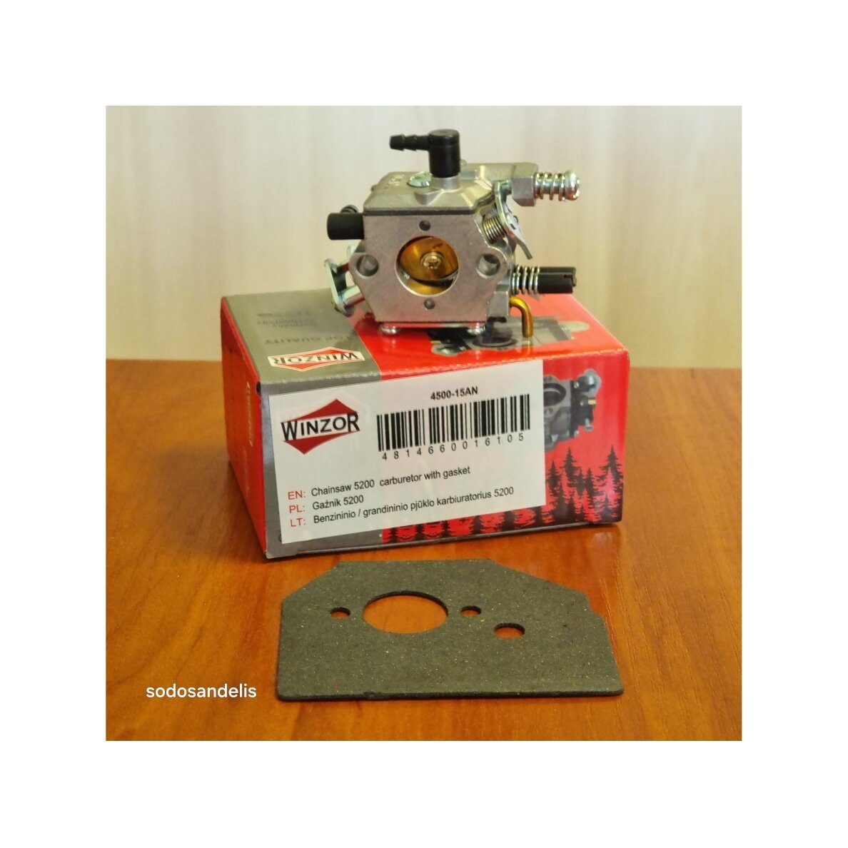 Carburetor for Chinese chainsaws WINZOR 4500-15AN