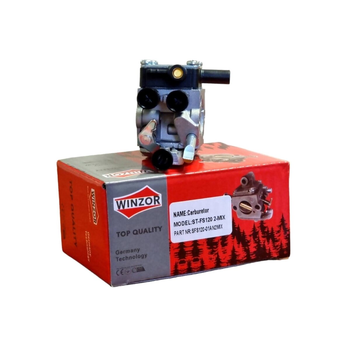 Karbiuratorius tinkantis STIHL  FS120 2-Mix, FS 120 R 2-Mix 4134 120 0612 2