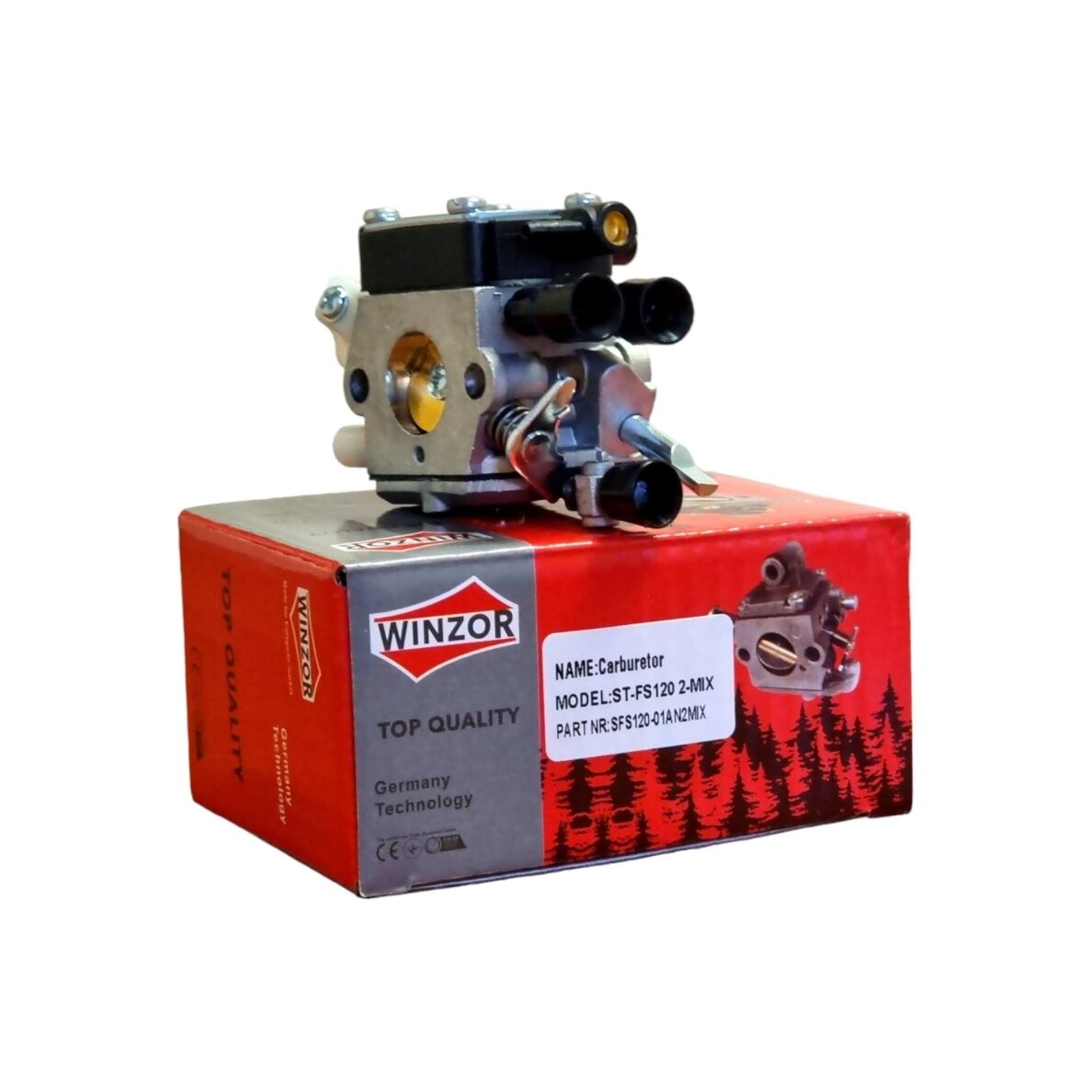 Karbiuratorius tinkantis STIHL  FS120 2-Mix, FS 120 R 2-Mix 4134 120 0612 3
