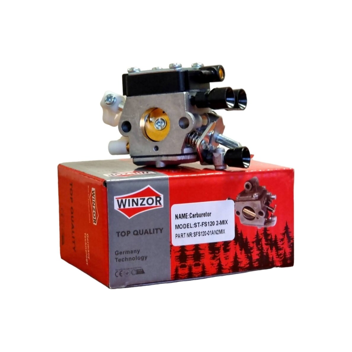 Karbiuratorius tinkantis STIHL FS120 2-Mix, FS 120 R 2-Mix 4134 120 0612 4 Karbiuratorius tinkantis STIHL FS120 2-Mix, FS 120 R 2-Mix 4134 120 0612 4