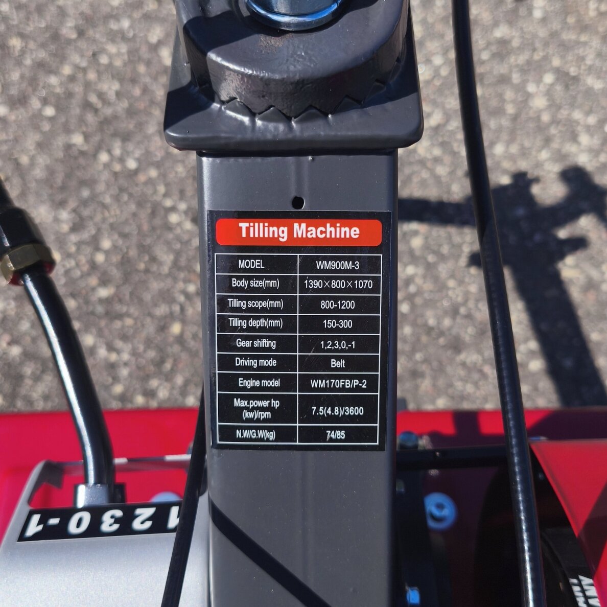 Motoblokas WEIMA WM900M-3 su darbiniu velenu 4
