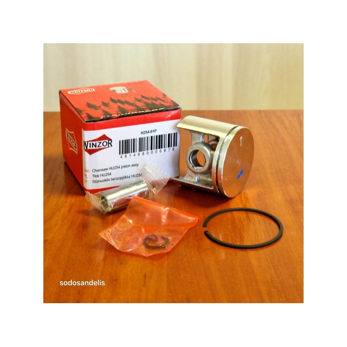 Piston for Husqvarna 154 254 254xp Chainsaws Ø45mm Pin 12mm OEM 503503701