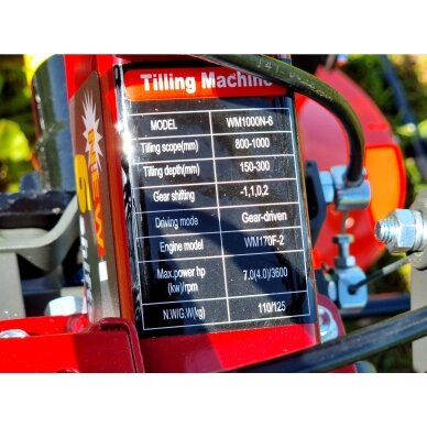 WEIMA WM1000N-6 motoblokas + Rotacinė žoliapjovė H-TYPE 6